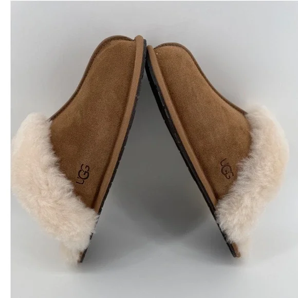 UGG Scuffette II Chestnut Suede Sheepskin Slippers 1106872 Women's - Picture 3 of 8